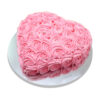 Romantic Strawberry Flavor Heart Cake